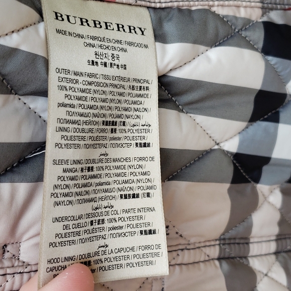 BURBERRY SHORT FINSBRIDGE NOVA CHECK LINED HOODED JACKET COAT - Picture 9 of 11
